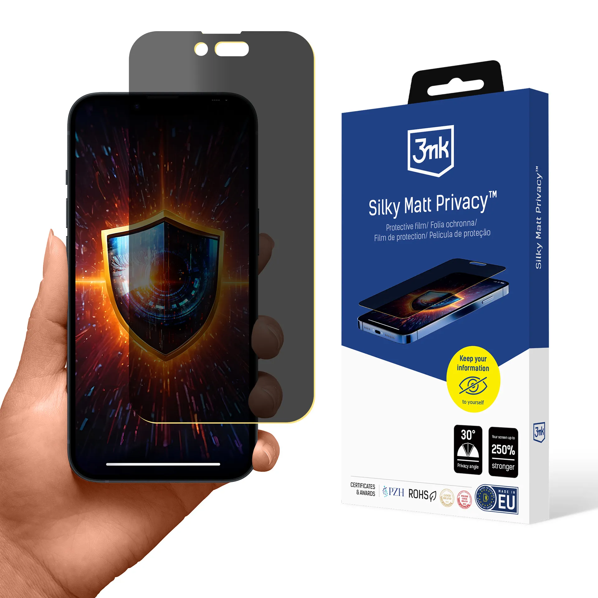 Film anti-espion pour Apple iPhone 14 Pro - 3mk Silky Matt Privacy